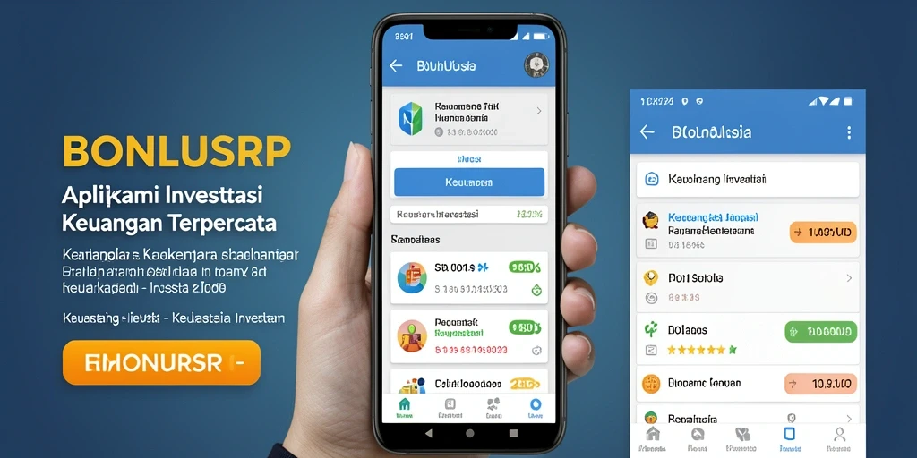 Tampilan antarmuka aplikasi BONUSRP untuk investasi yang menarik dan mudah digunakan.
