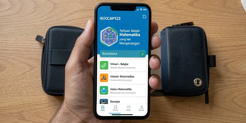 Tampilan antarmuka GOCAP123 yang interaktif untuk belajar matematika.