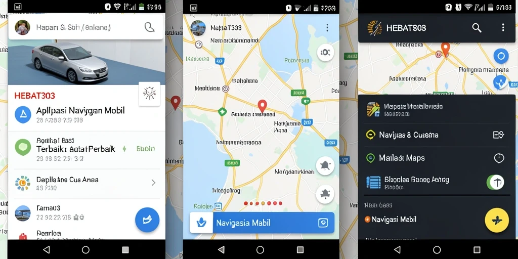 Antarmuka HEBAT303 yang intuitif untuk navigasi mobil.