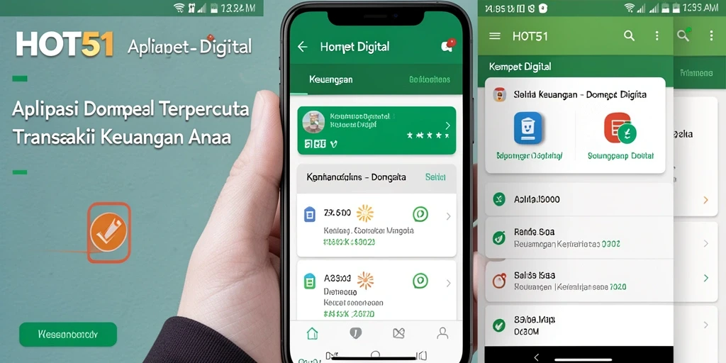 Antarmuka aplikasi HOT51 yang sederhana dan fungsional.