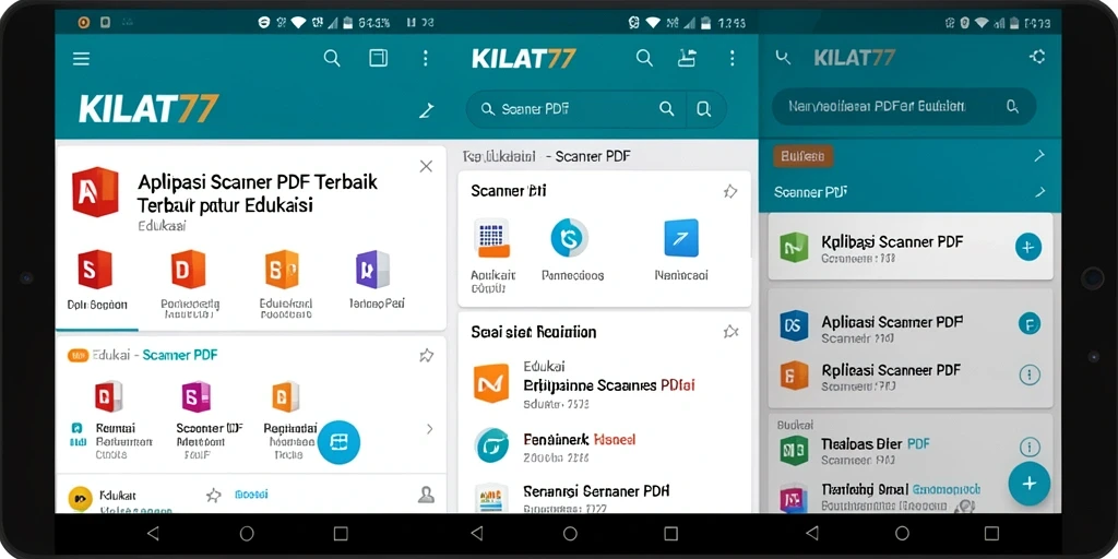 Tampilan antarmuka KILAT77 yang intuitif untuk pemindaian PDF.