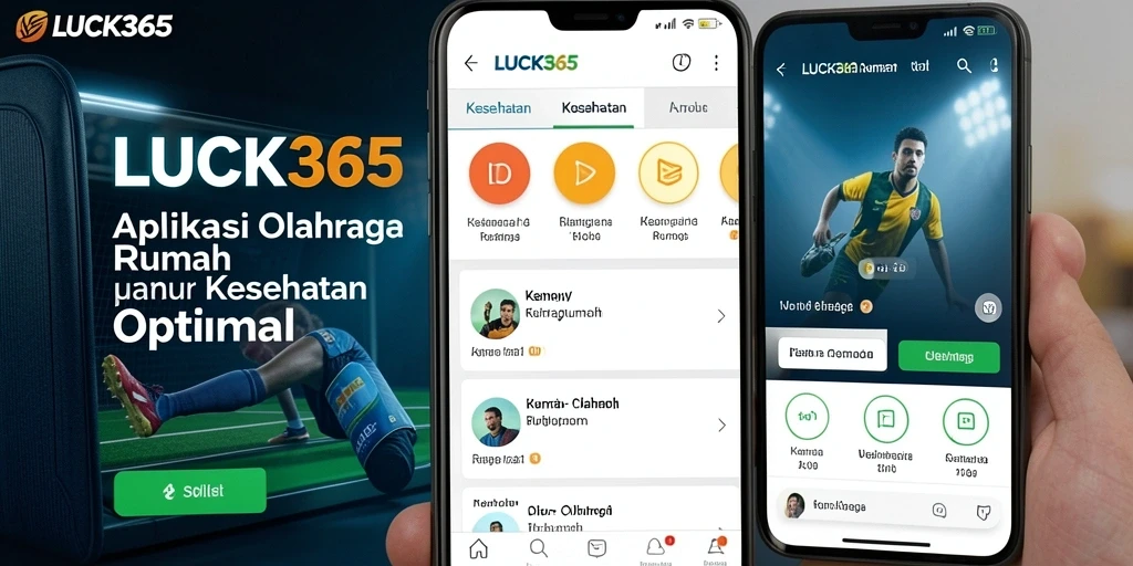 Antarmuka aplikasi LUCK365 yang ramah pengguna untuk olahraga di rumah.