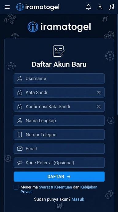 Panduan Registrasi Akun Baru iramatogel untuk Pengguna Android