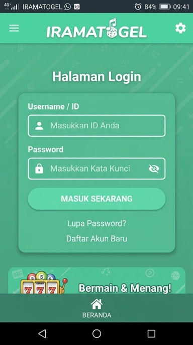 Masuk Akun iramatogel untuk Pengguna Android